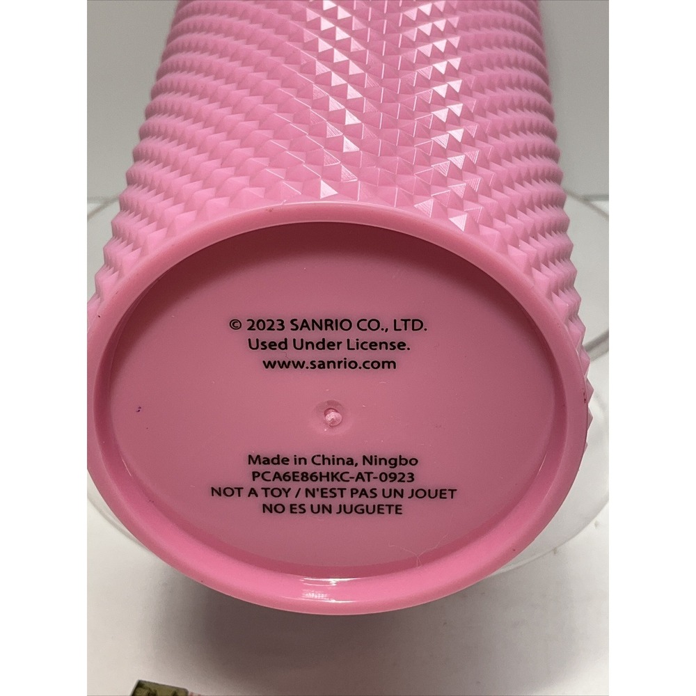 Sanrio‎ Hello Kitty 24 Oz. Studded 2023 Pink Cold Drink Tumbler - Picture 6 of 7